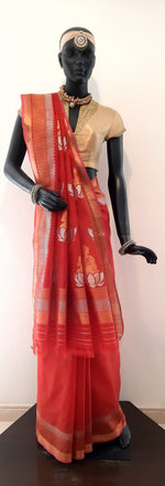 Load image into Gallery viewer, Kotah Cotton Buddha Palla Saree

