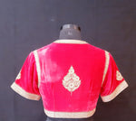 Load image into Gallery viewer, Velvet Dori Embroidery Fuschia Blouse
