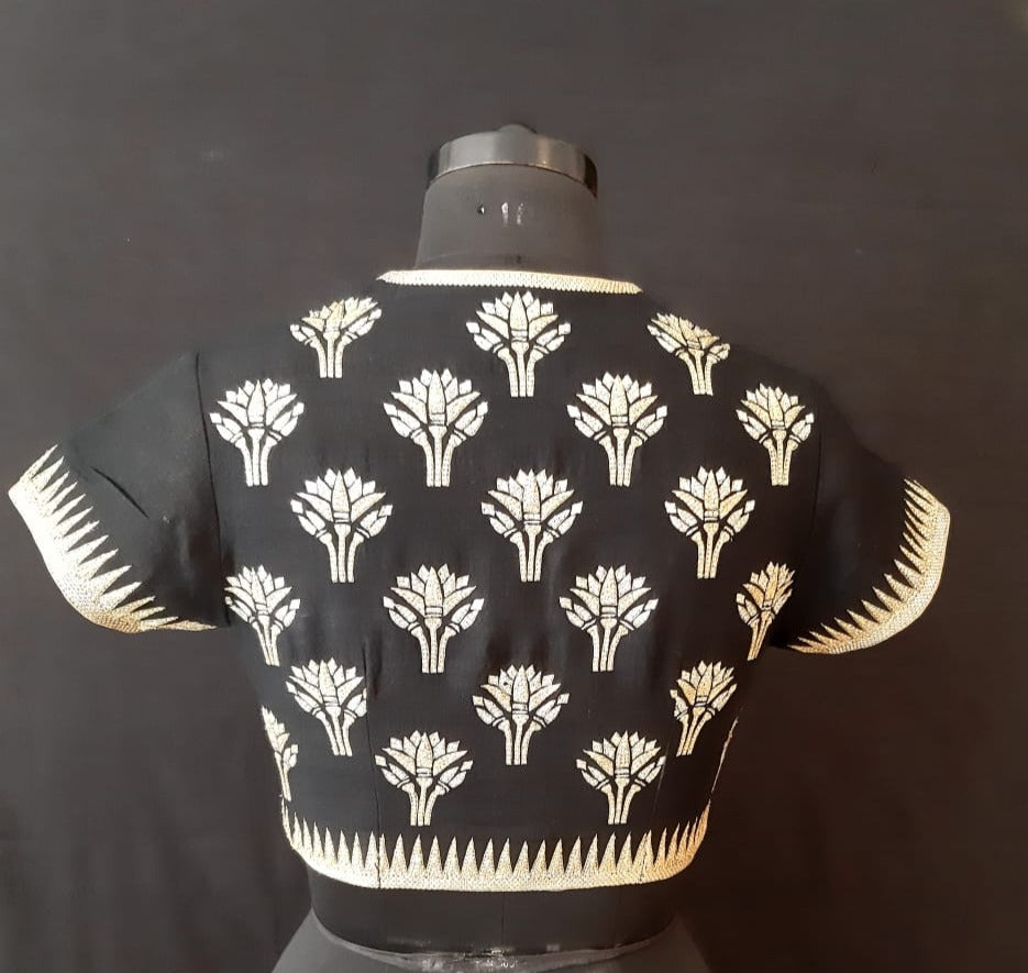Matka Egyptian Lotus Black Blouse