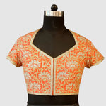 Load image into Gallery viewer, Matka Silk Dhaliya Flower Jaal Red Blouse
