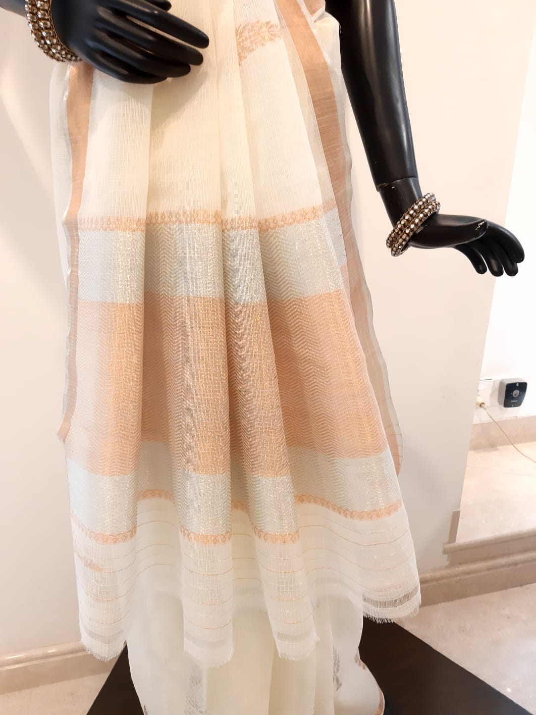 Kotah Cotton Cypress Tree Buti Saree (All Over)