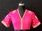 Load image into Gallery viewer, Matka Gota Patti Flower Fuchsia Blouse
