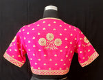 Load image into Gallery viewer, Matka Gota Patti Flower Fuchsia Blouse
