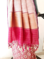 Load image into Gallery viewer, Benaras Silk Flower Hexagon Jaal Saree
