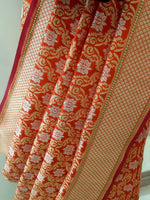 Load image into Gallery viewer, Benaras Silk Ultakatori Jaal Saree
