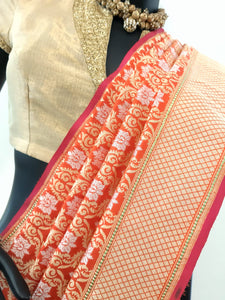 Banarasi Silk Ultakatori Jaal Saree