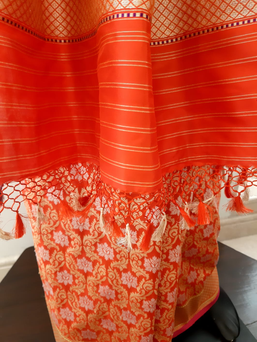 Benaras Silk Ultakatori Jaal Saree