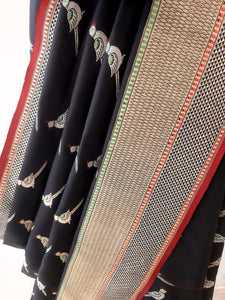 Benaras Silk Parrot Jaal Saree