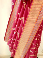 Load image into Gallery viewer, Benaras Silk Parrot Motif Saree

