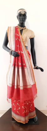 Load image into Gallery viewer, Benaras Silk Parrot Jaal Saree
