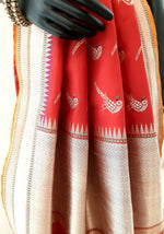 Load image into Gallery viewer, Benaras Silk Parrot Jaal Saree
