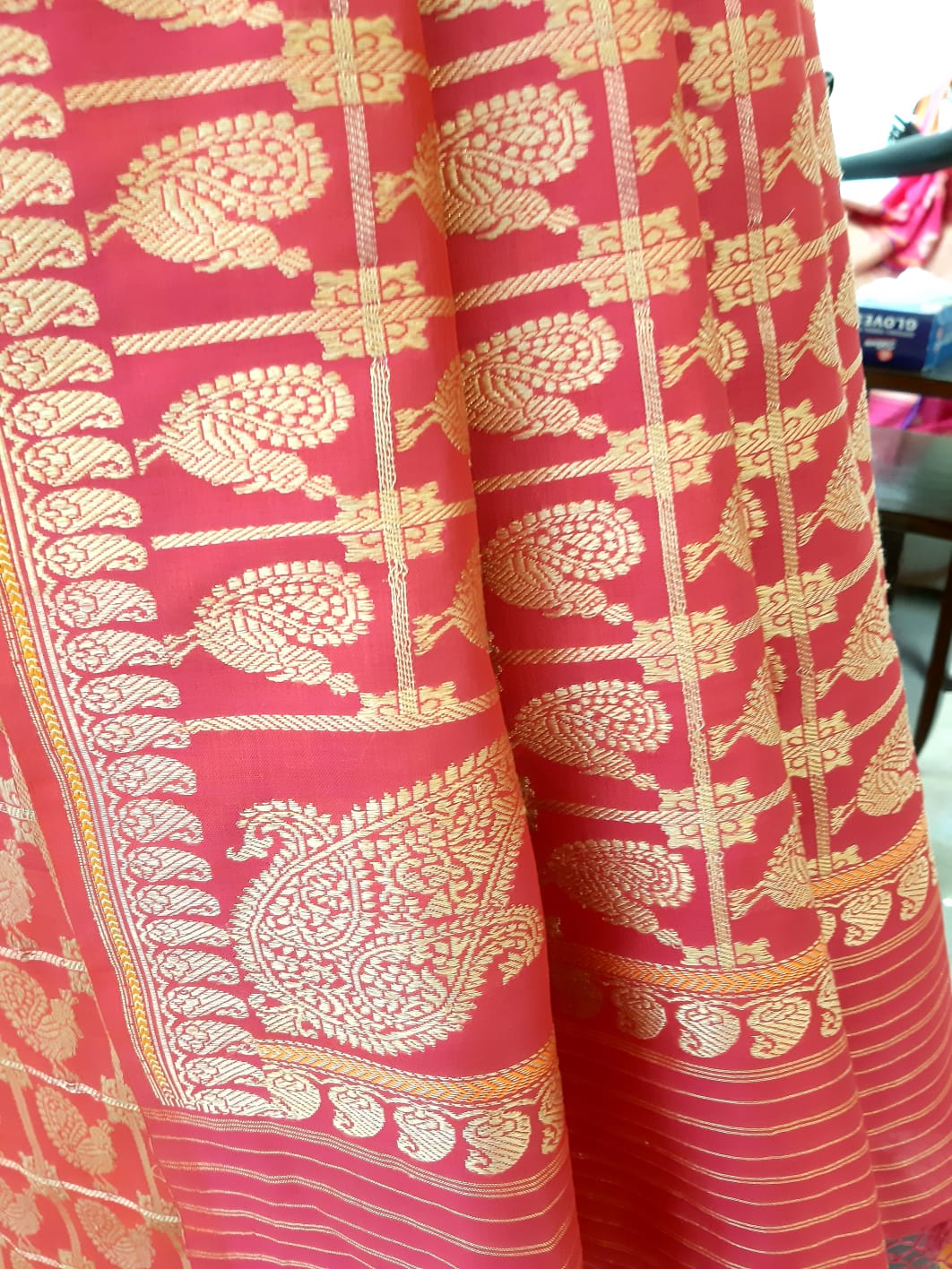 Benaras Silk Gharchola Buti Saree