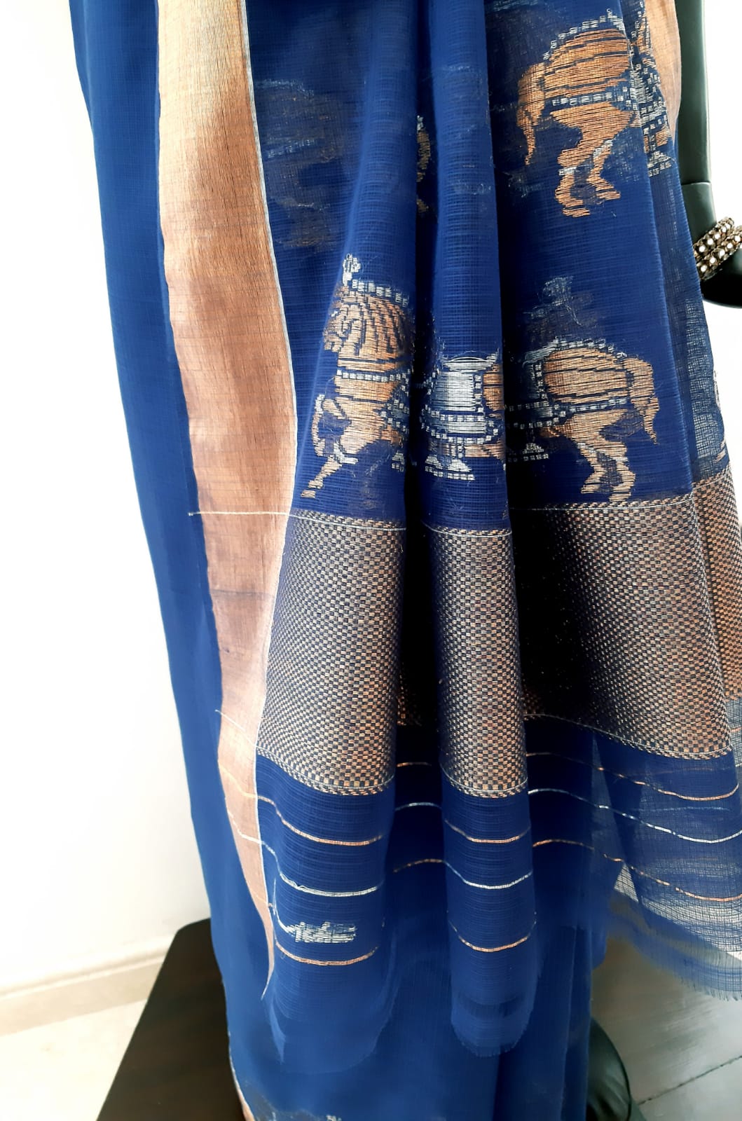 Kota Cotton Chetak (Horse) Motif Saree