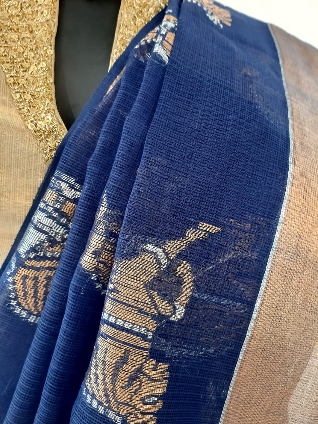 Kota Cotton Chetak (Horse) Motif Saree