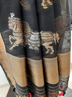 Load image into Gallery viewer, Kota Cotton Chetak (Horse) Motif Saree
