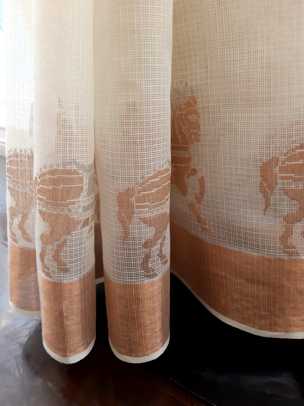 Kota Cotton Chetak (Horse) Motif Saree