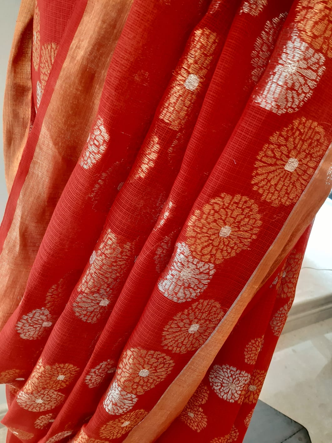 Kota Gulbahar Buta Zari With Badla Meena Saree