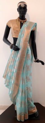 Load image into Gallery viewer, Kota Gulbahar Buta Zari With Badla Meena Saree
