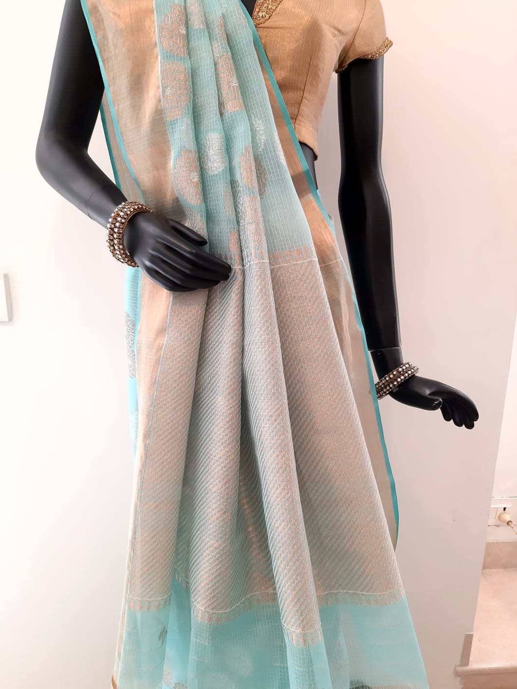 Kota Gulbahar Buta Zari With Badla Meena Saree