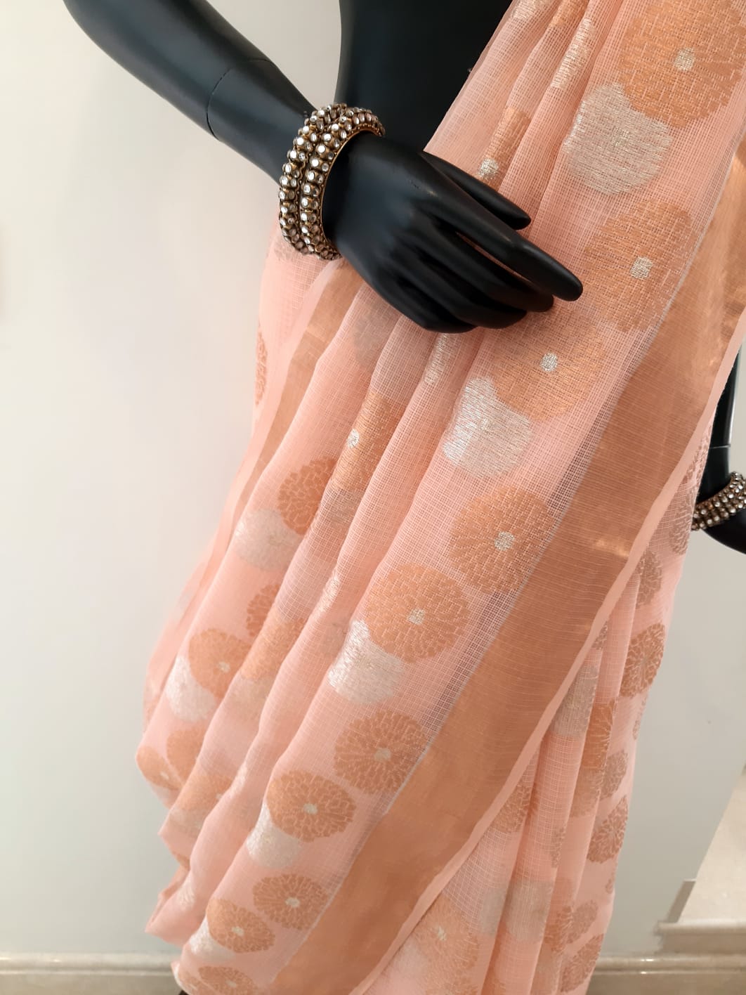 Kota Gulbahar Buta Zari With Badla Meena Saree