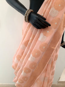 Kota Gulbahar Buta Zari With Badla Meena Saree