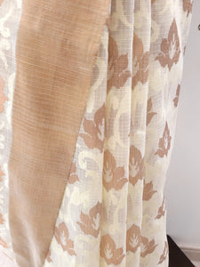 Kota Sada Kashmiri Jaal Mercerized With Zari Buti Saree