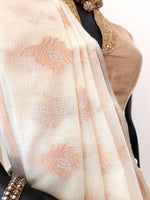 Load image into Gallery viewer, Kota Cotton Peacock Feather Saree
