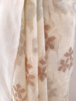 Load image into Gallery viewer, Kota Sada Three Flower Jaal Silver Gold Saree
