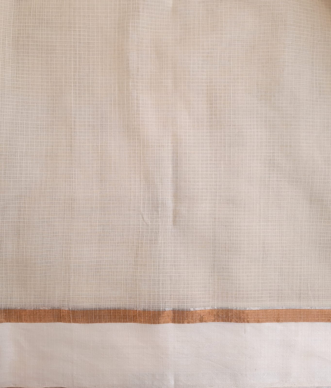 Kota Sada Three Flower Jaal Silver Gold Saree