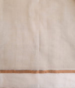 Load image into Gallery viewer, Kota Sada Three Flower Jaal Silver Gold Saree
