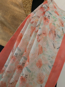 Kota Silk Water Colour Look Digital Print Saree