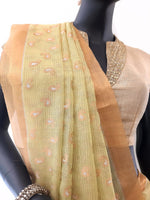 Load image into Gallery viewer, Kota Tissue Kery Buti With Badla Meena Green Saree
