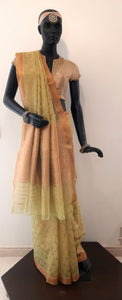 Kota Tissue Kery Buti With Badla Meena Green Saree