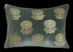 Load image into Gallery viewer, Velvet 3 Flower Buta Double Foil Print With Dori Embroidered Cushion
