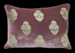 Load image into Gallery viewer, Velvet Marigold Double Foil Print With Dori Embroidered Cushion
