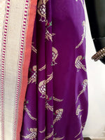 Load image into Gallery viewer, Benaras Silk Parrot Jaal Saree
