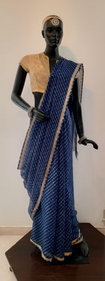 Load image into Gallery viewer, Kotah Silk Leheriya Saree with Zari Border
