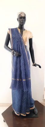 Load image into Gallery viewer, Kotah Silk Leheriya Saree with Zari Border
