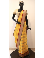 Load image into Gallery viewer, Benaras Silk Bandhanwar Yellow Saree
