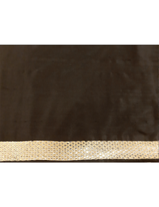 Benaras Silk Triangles Silver/Gold Zari Black Saree