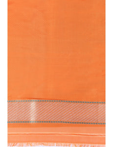 Benaras Danedar Brocade with Konia Orange Saree