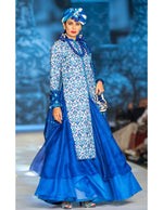 Load image into Gallery viewer, Kota Silk Blue Skirt and Dupatta with a Dupion Silk Blue Tunic
