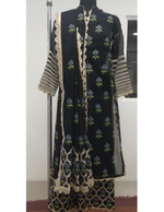 Load image into Gallery viewer, Kota Cotton Long Black Tunic with Palazzo
