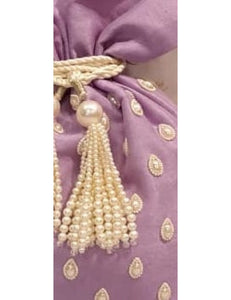Dupion Silk Pearl Tikka Buti Potli