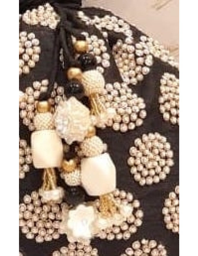 Dupion Silk Pearl Embroidery Potli